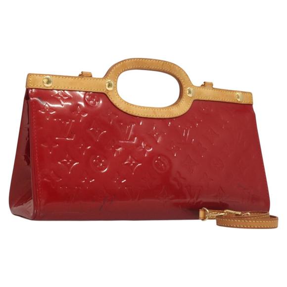 LOUIS VUITTON Monogram Vernis Roxbury Drive Hand Bag 2way Red M91987 Auth 130922 - Picture 1 of 16